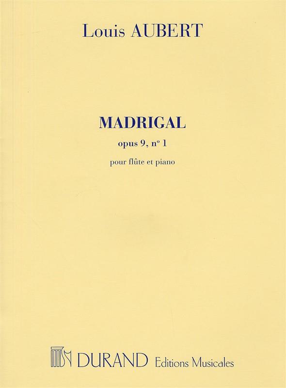 Madrigal, Opus 9 N. 1 - Pour Flute Et Piano